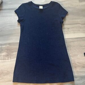 aerie Navy Short-Sleeve A-Line Swim Coverup